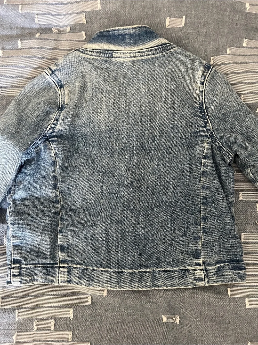 Gymboree Girls' Light Wash Denim Jacket with Gold Trim